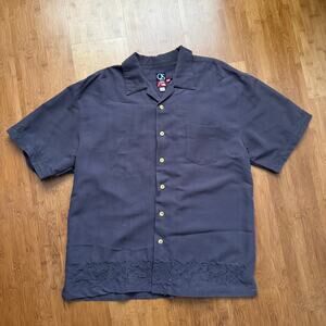 Vintage Quiksilver Button Up Shirt Mens Large Aloha Print Hawaii Casual Luau